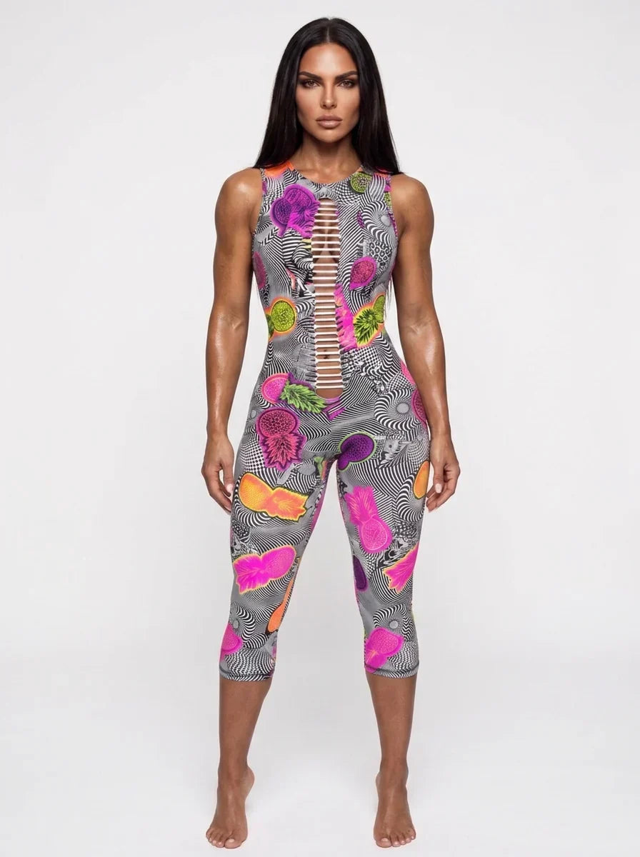 Knockout Neon Pineapple on body front