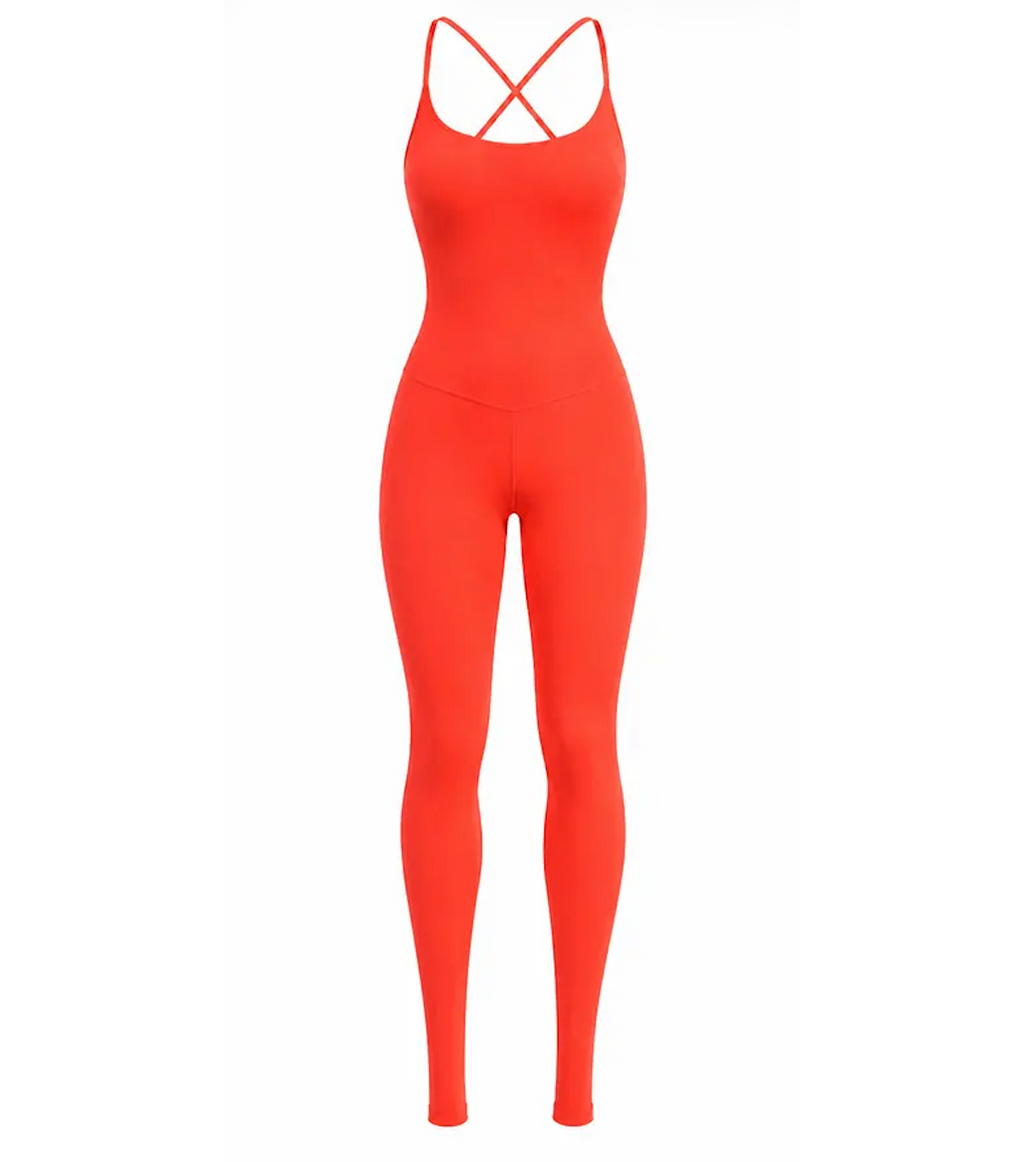 The Electra Jumpsuit Firecracker Orange product front