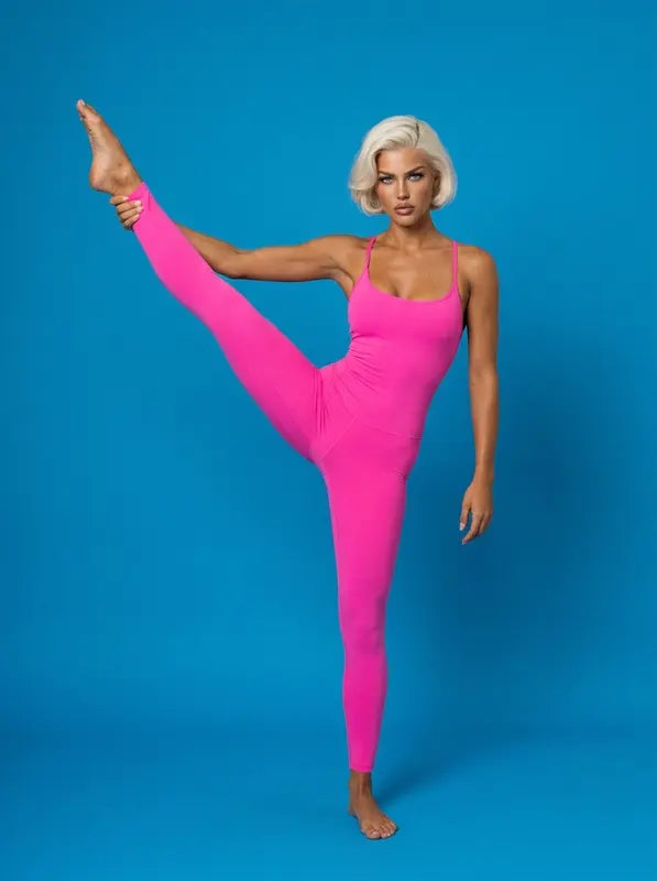 Electra Jumpsuit Bombshell Pink in motion