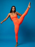 Electra Jumpsuit Firecracker Orange campaign