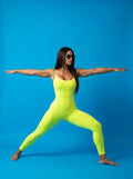 Electra Jumpsuit Neon Lime campaign